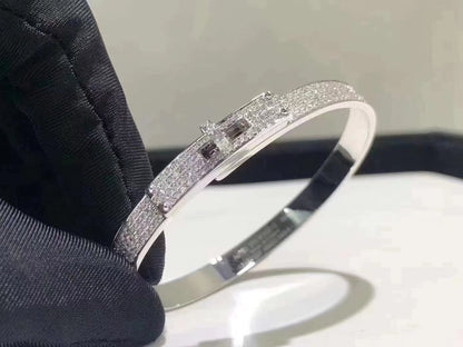 [Topon Jewelry]HM KELLY BRACELET IN SILVER AND FULL PAVE DIAMOND