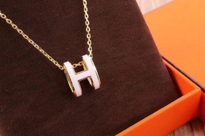 [Topon Jewelry]HM CLIC YELLOW ENAMEL GOLD NECKLACE