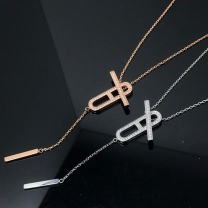 [Topon Jewelry]HM NECKLACE PLATINUM ROSE GOLD DIAMOND