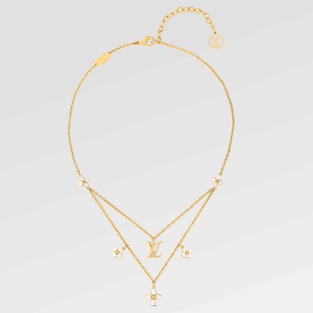 [Topon Jewelry]FLOWERGRAM GOLD MOP DOUBLE ROW NECKLACE