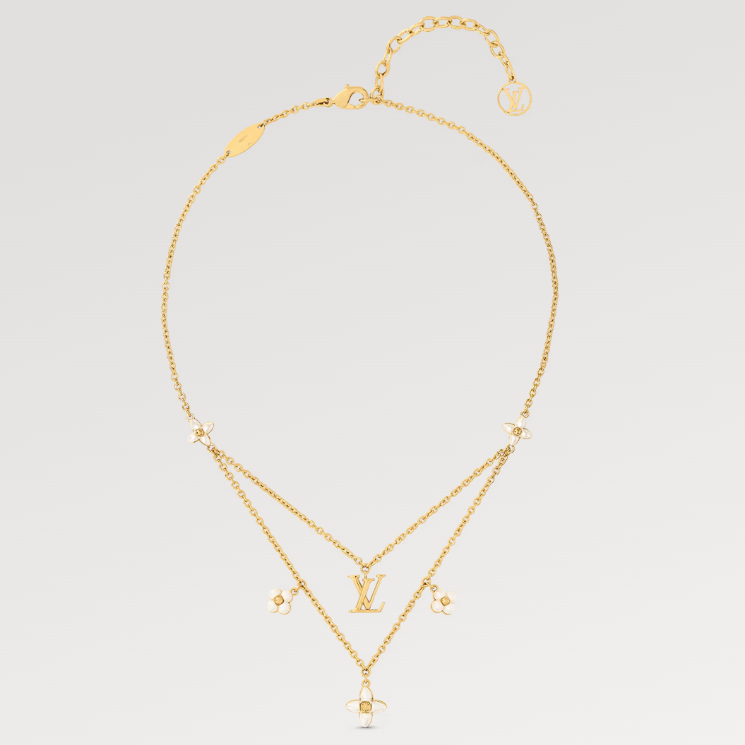 [Topon]FLOWERGRAM GOLD MOP DOUBLE ROW NECKLACE