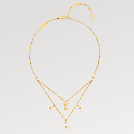 [Topon]FLOWERGRAM GOLD MOP DOUBLE ROW NECKLACE