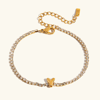 [Topon]Avaria Bubble Letter Tennis Bracelet
