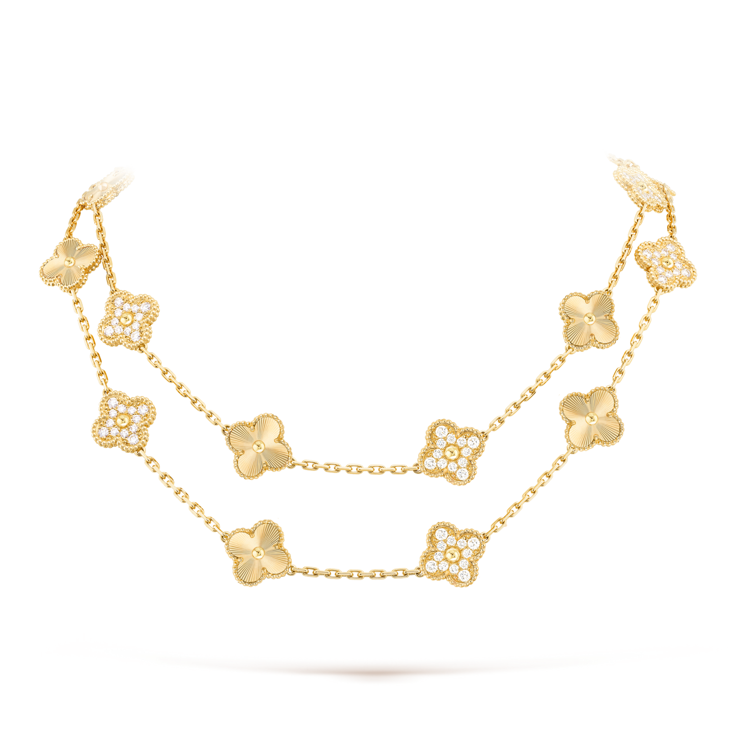 [Topon]CLOVER 20 MOTIFS LASER DIAMOND NECKLACE