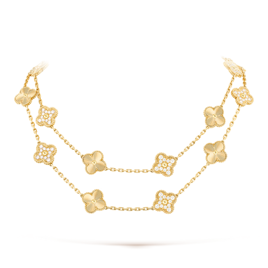 [Topon]CLOVER 20 MOTIFS LASER DIAMOND NECKLACE