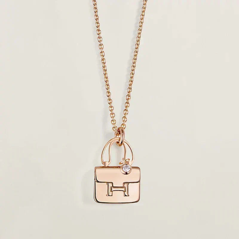 [Topon]AMULETTE PEDANT ROSE GOLD NECKLACE