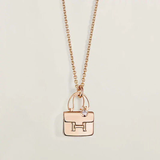 [Topon]AMULETTE PEDANT ROSE GOLD NECKLACE