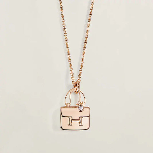 [Topon Jewelry]AMULETTE PEDANT ROSE GOLD NECKLACE