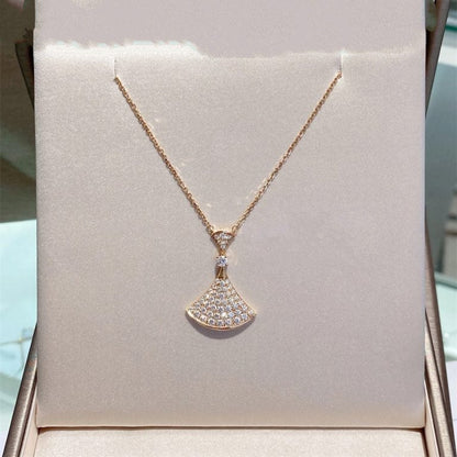 [Topon Jewelry]DREAM NECKLACE PINK GOLD FULL DIAMOND