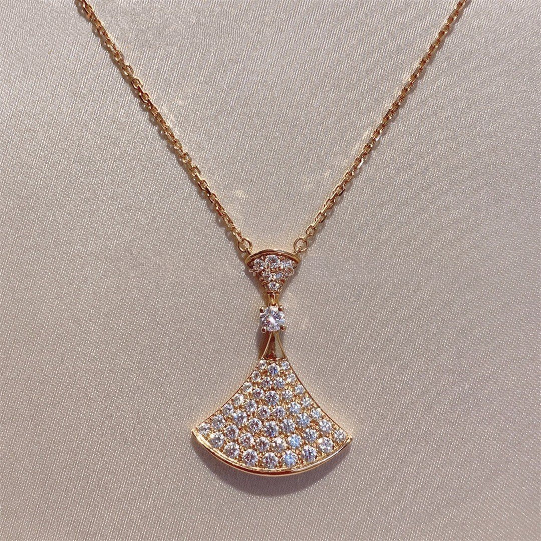 [Topon Jewelry]DREAM NECKLACE PINK GOLD FULL DIAMOND