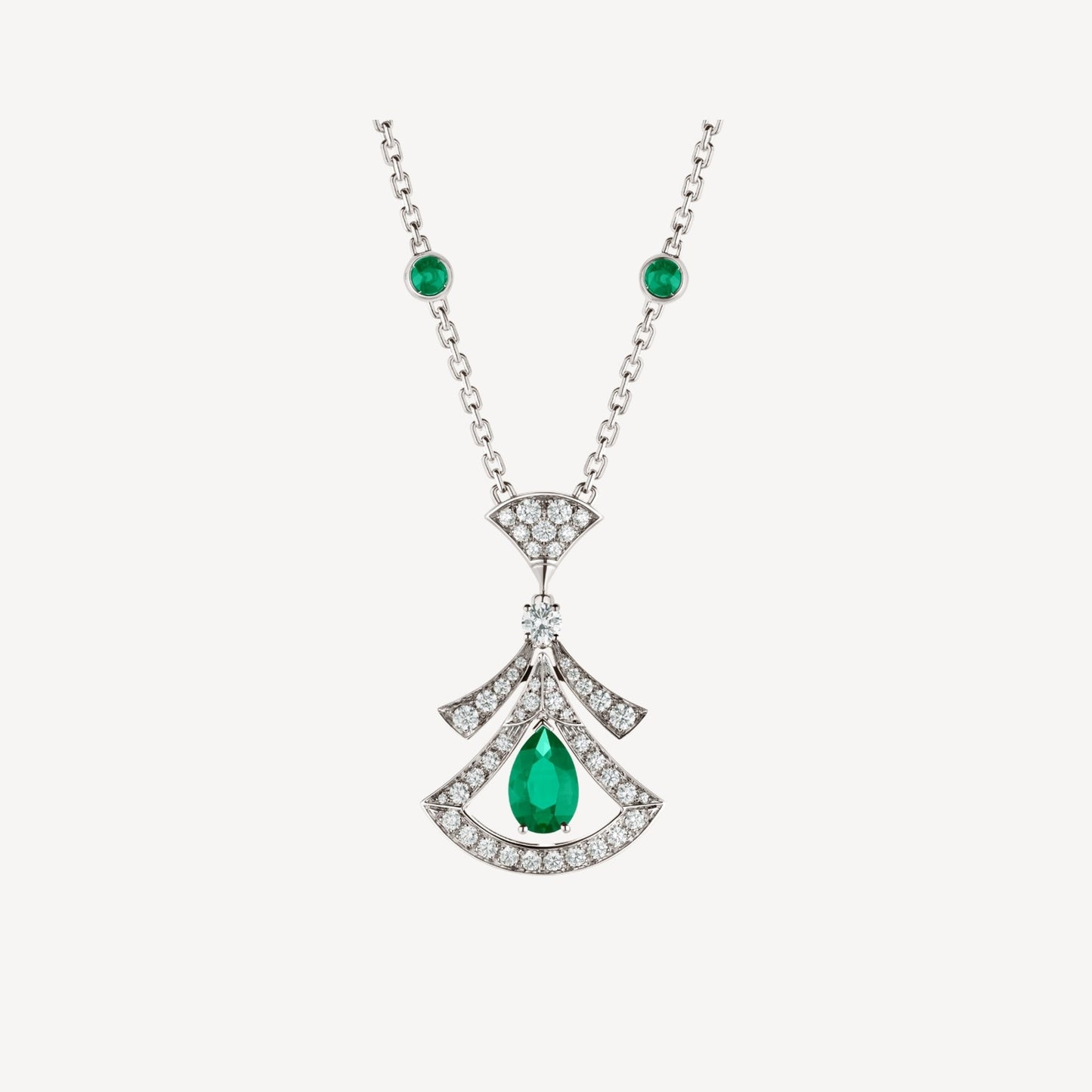 [Topon Jewelry]DREAM NECKLACE MALACHITE DIAMOND SILVER