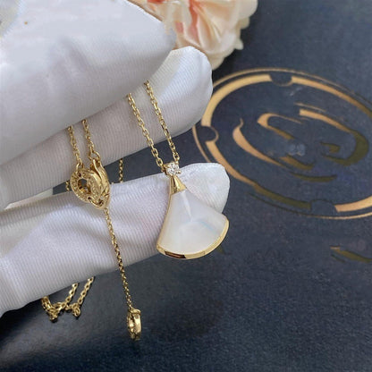 [Topon Jewelry]DREAM NECKLACE WHITE MOP GOLD 1 DIAMOND