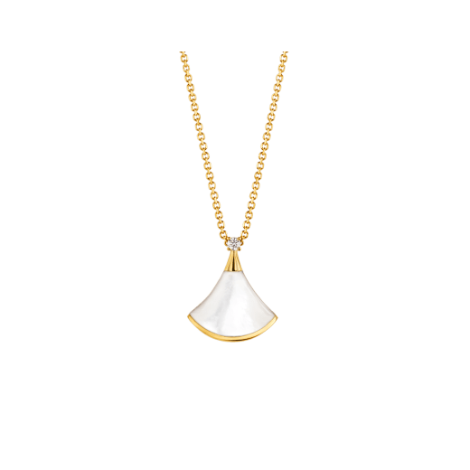 [Topon Jewelry]DREAM NECKLACE WHITE MOP GOLD 1 DIAMOND