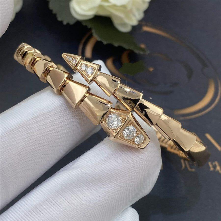 [Topon Jewelry]SERPENTI BRACELET DIAMONDS PINK GOLD