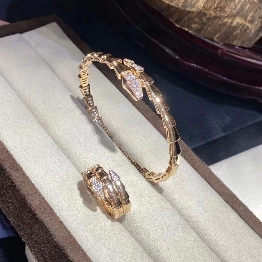 [Topon Jewelry]SERPENTI BRACELET DIAMONDS PINK GOLD