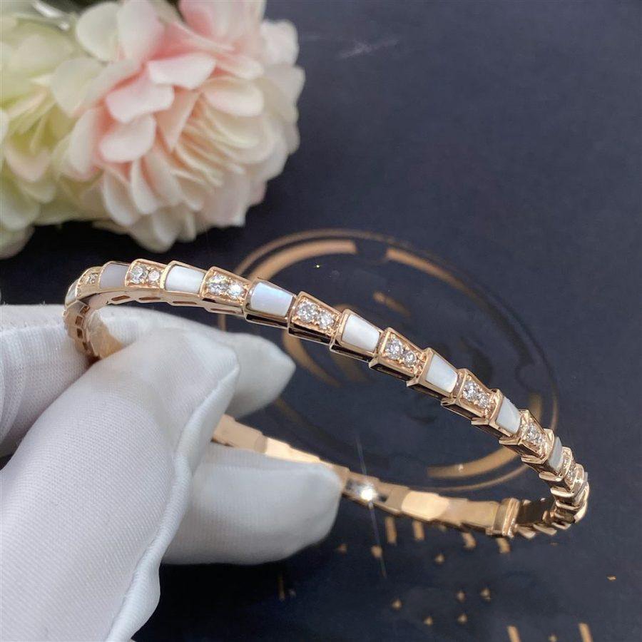 [Topon Jewelry]SERPENTI BRACELET PINK GOLD MOP DIAMOND