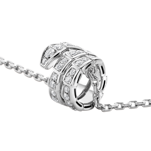 [Topon Jewelry]SERPENTI SILVER NECKLACE DOUBLE RING DIAMOND