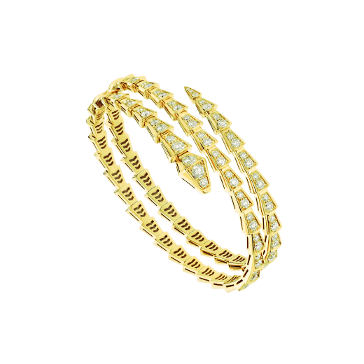 [Topon Jewelry]SERPENTI BRACELET GOLD DIAMOND DOUBLE ROW