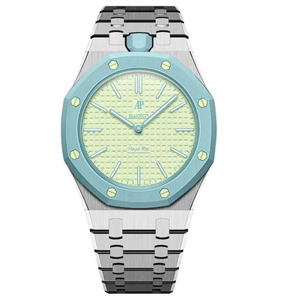 Oak Pop Exclusive Silver Steel Strap