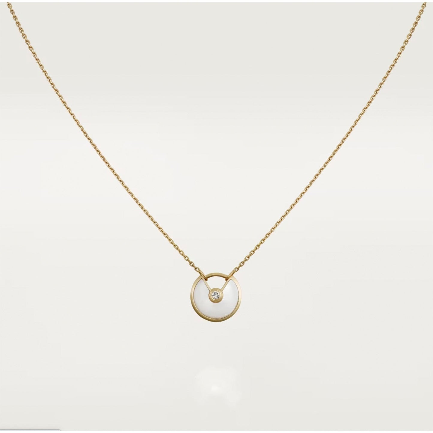 [Topon Jewelry]AMULETTE ROSE GOLD MOP NECKLACE