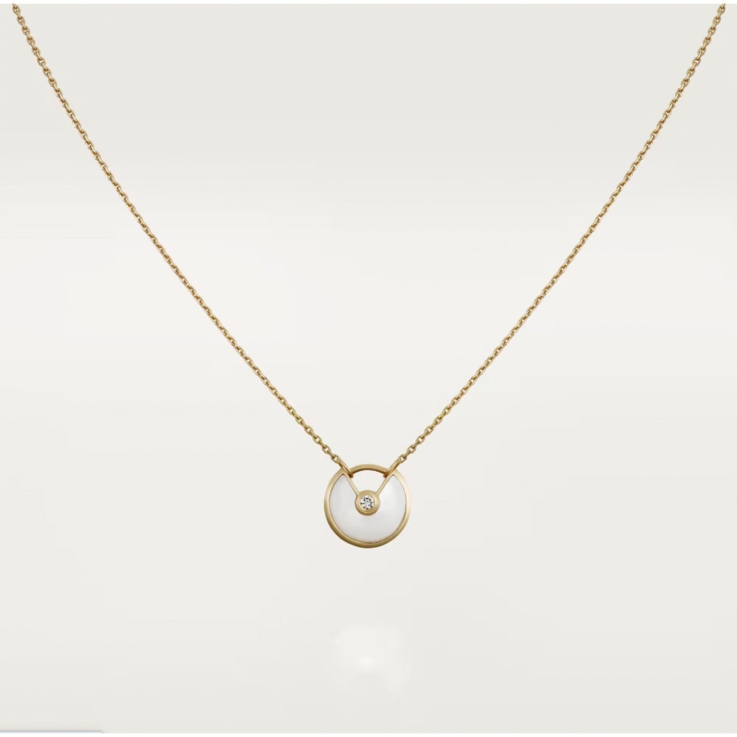 [Topon]AMULETTE ROSE GOLD MOP NECKLACE