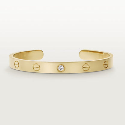 [Topon]LOVE BRACELET 6.1MM 1 DIAMOND OPEN CUFF
