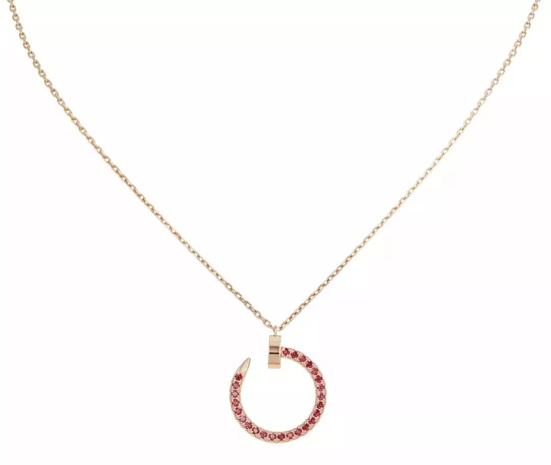 [Topon Jewelry]JUSTE NECKLACE GOLD RED DIAMONDS