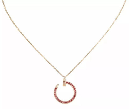 [Topon Jewelry]JUSTE NECKLACE GOLD RED DIAMONDS