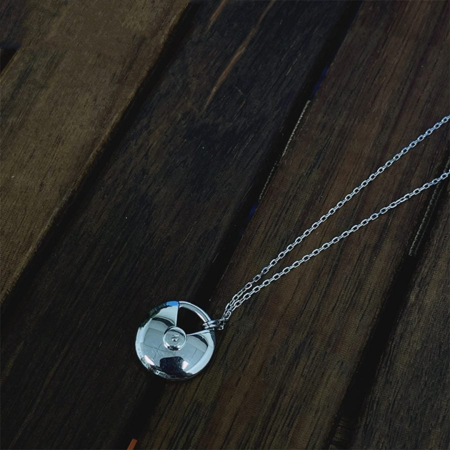 [Topon Jewelry]AMULETTE SILVER FULL DIAMOND NECKLACE