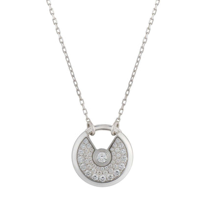 [Topon Jewelry]AMULETTE SILVER FULL DIAMOND NECKLACE