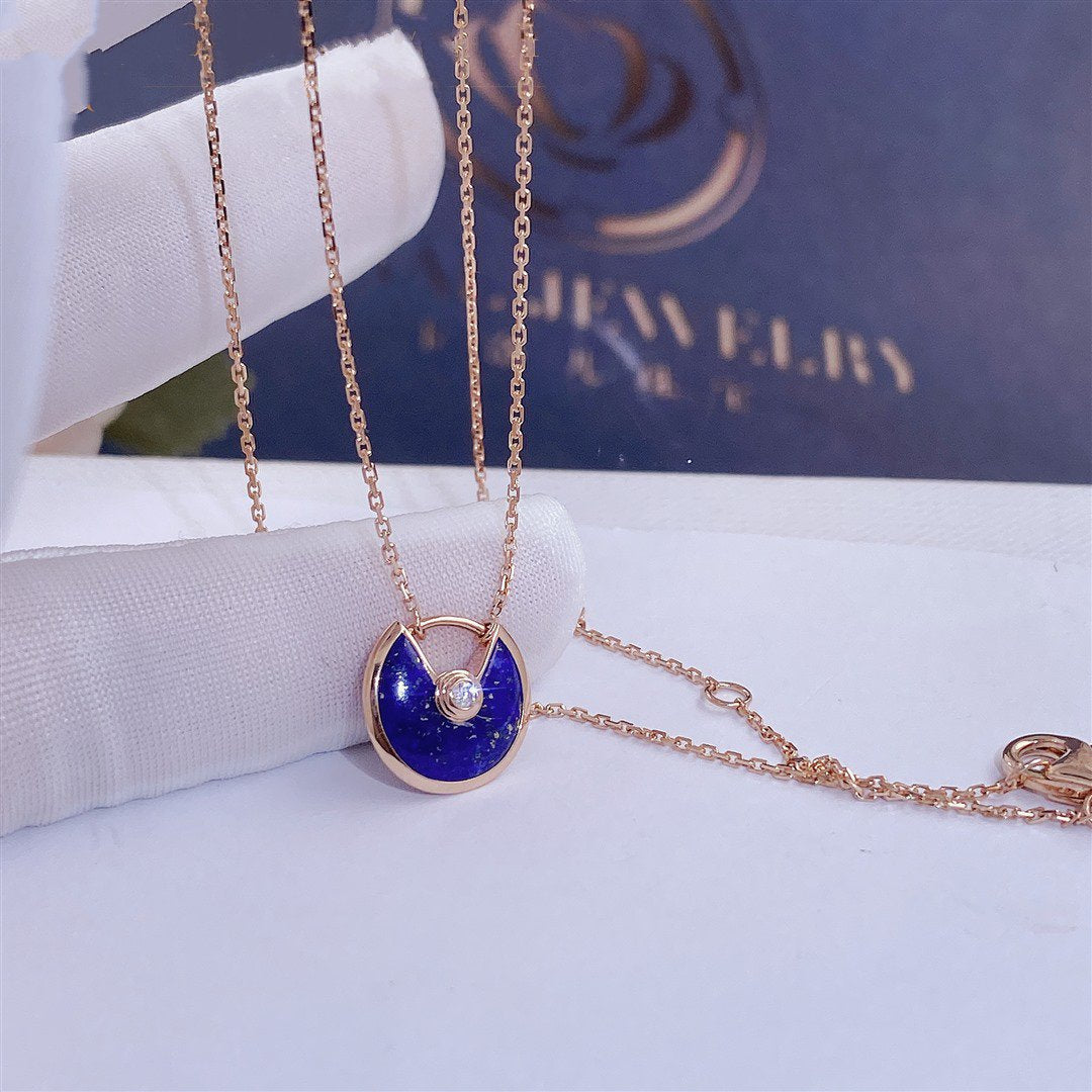 [Topon Jewelry]AMULETTE ROSE GOLD AGATE NECKLACE