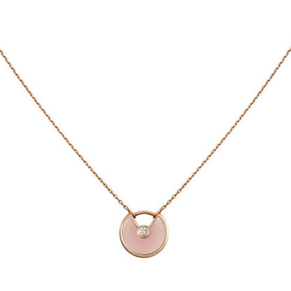 [Topon]AMULETTE ROSE GOLD PINK MOP NECKLACE