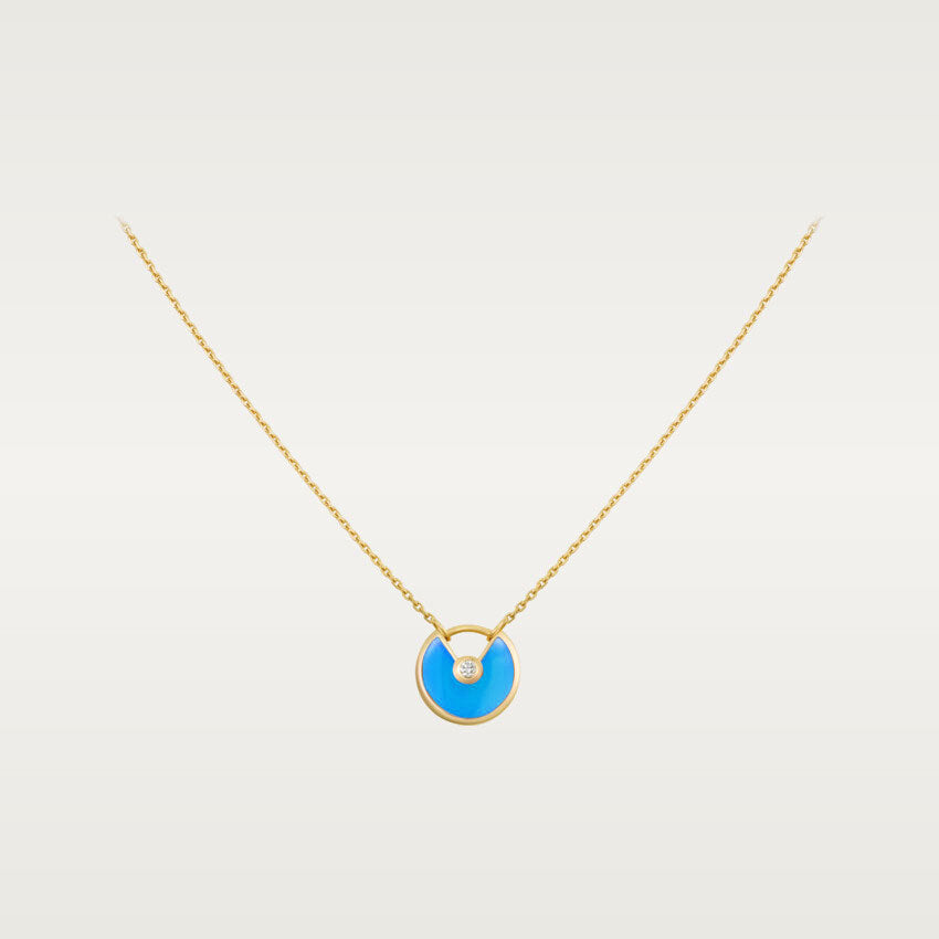 [Topon Jewelry]AMULETTE GOLD TURQUOISE NECKLACE