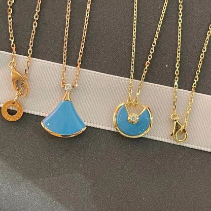 [Topon Jewelry]AMULETTE GOLD TURQUOISE NECKLACE