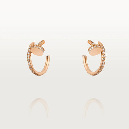 [Topon Jewelry]JUSTE EARRINGS 12.75MM PINK GOLD DIAMOND