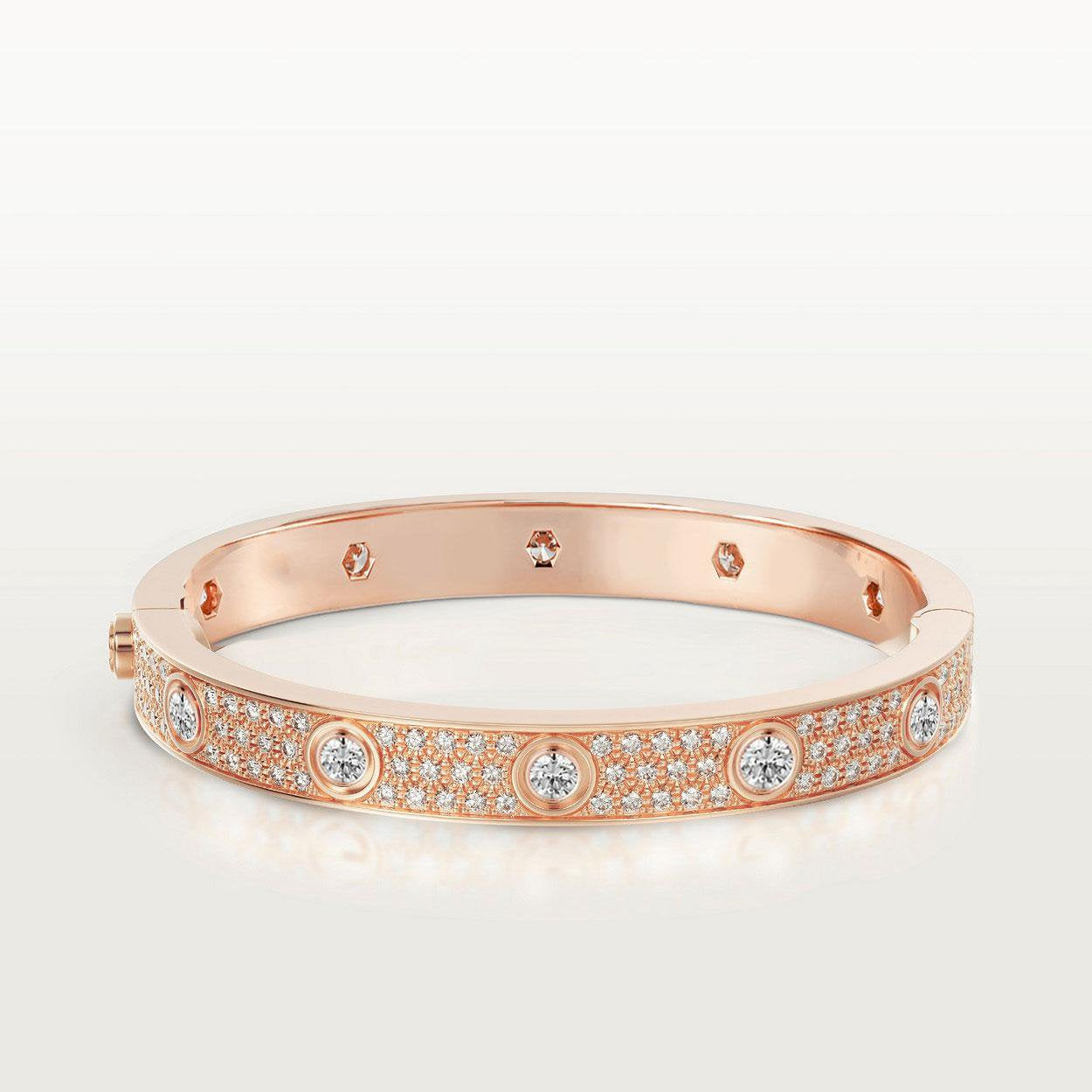 [Topon Jewelry]LOVE BRACELET 6.1MM DIAMOND-PAVED 10 BIG DIAMONDS