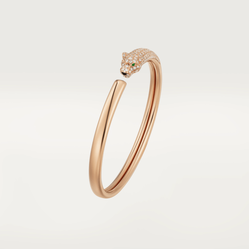 [Topon]PANTHERE ROSE GOLD DIAMOND OPEN BRACELET