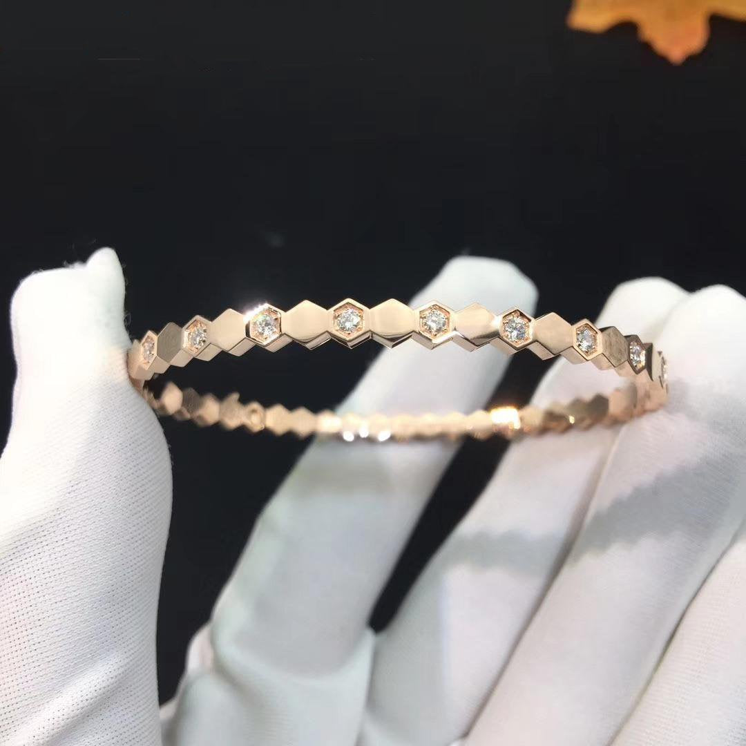 [Topon Jewelry]BEE LOVE PINK GOLD DIAMOND BRACELET