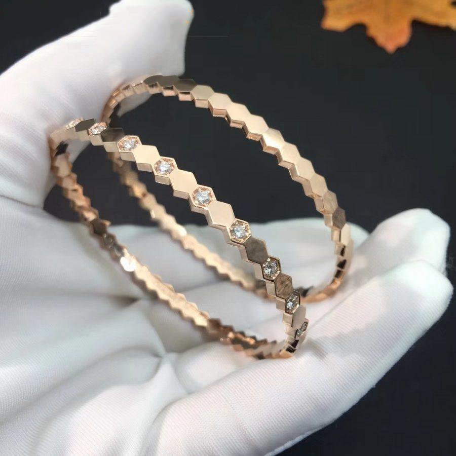 [Topon Jewelry]BEE LOVE PINK GOLD DIAMOND BRACELET