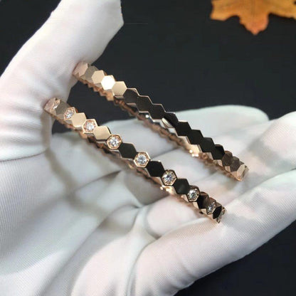 [Topon Jewelry]BEE LOVE PINK GOLD DIAMOND BRACELET