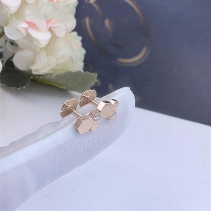 [Topon Jewelry]BEE LOVE PINK GOLD DIAMOND EARRINGS