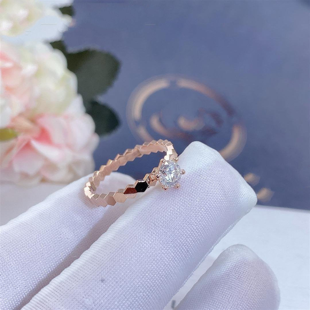 [Topon Jewelry]BEE LOVE RING PINK GOLD 1 DIAMOND