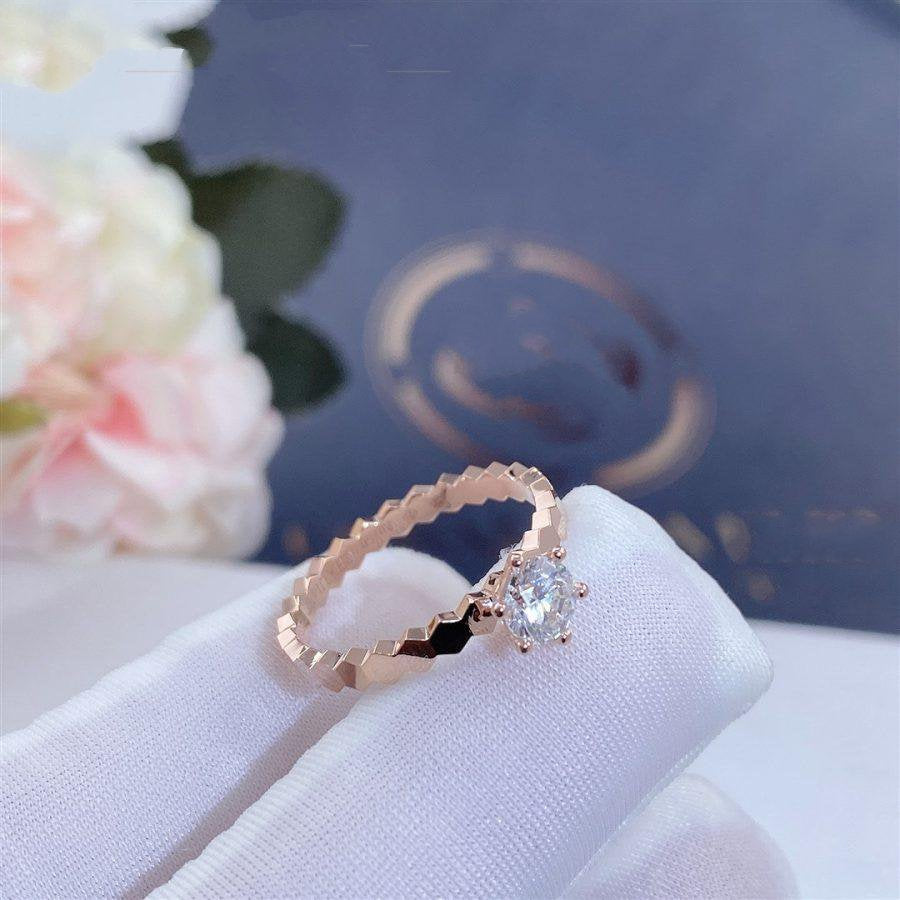 [Topon Jewelry]BEE LOVE RING PINK GOLD 1 DIAMOND