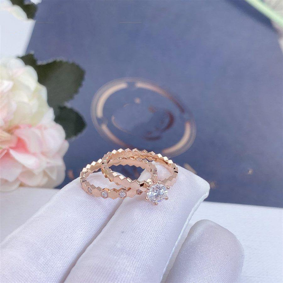 [Topon Jewelry]BEE LOVE RING PINK GOLD 1 DIAMOND