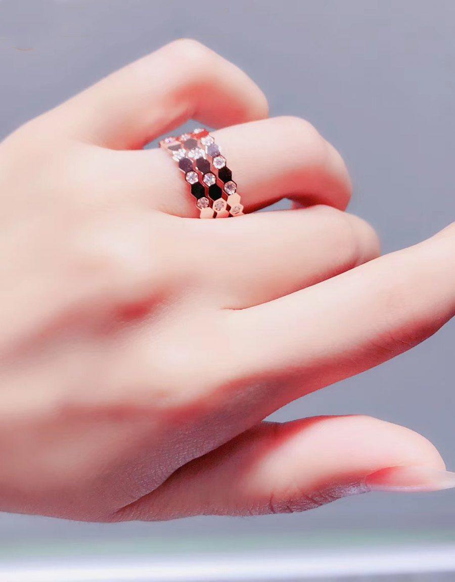 [Topon Jewelry]BEE LOVE RING PINK GOLD DIAMOND