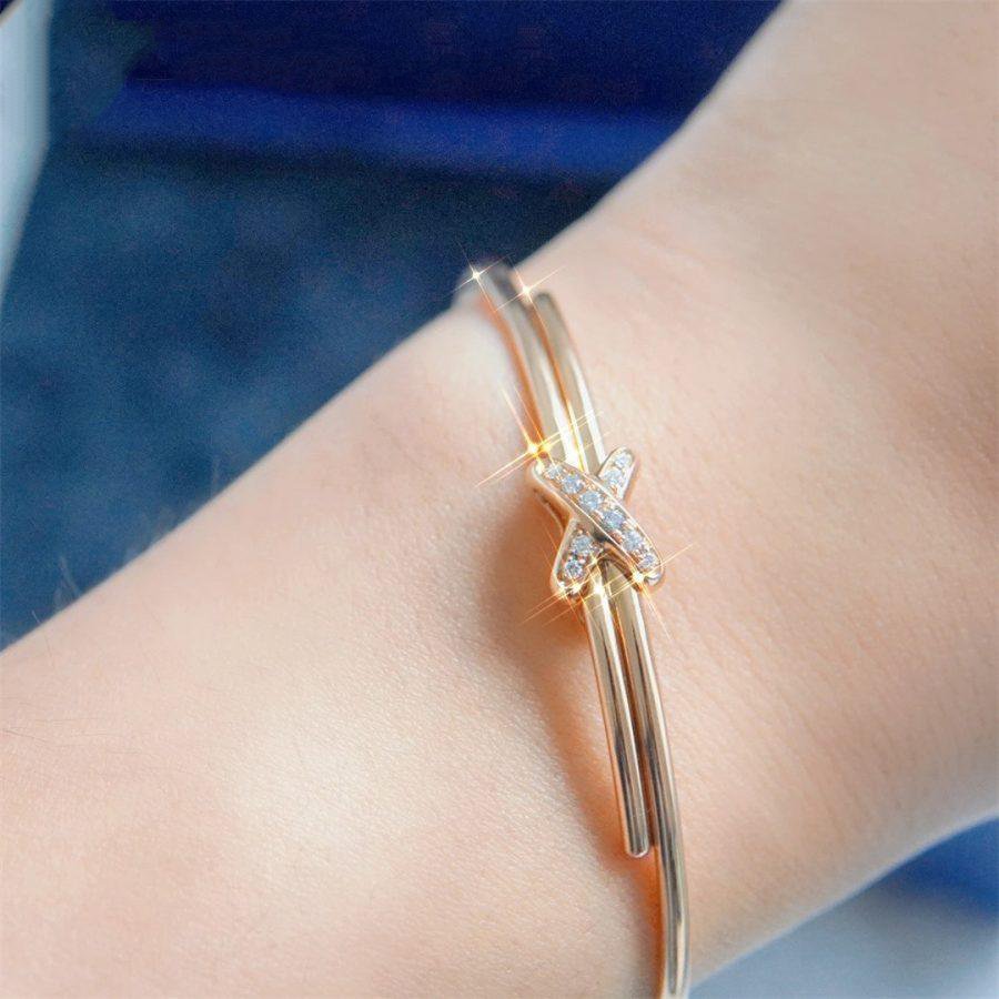 [Topon Jewelry]JEUX DE BRACELET PINK GOLD DIAMONDS