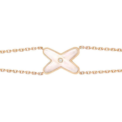 [Topon Jewelry]JEUX BRACELET WHITE MOP PINK GOLD 1 DIAMOND