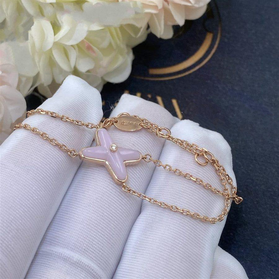 [Topon Jewelry]JEUX BRACELET PINK MOP PINK GOLD 1 DIAMOND