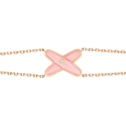 [Topon Jewelry]JEUX BRACELET PINK MOP PINK GOLD 1 DIAMOND