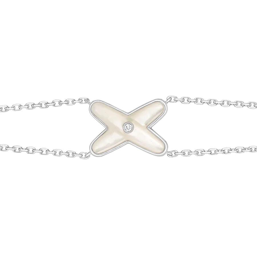 [Topon Jewelry]JEUX BRACELET WHITE MOP SILVER 1 DIAMOND